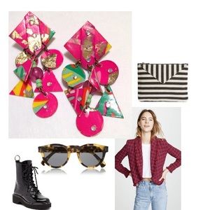 1980's Vintage Lacquered Paper Earrings